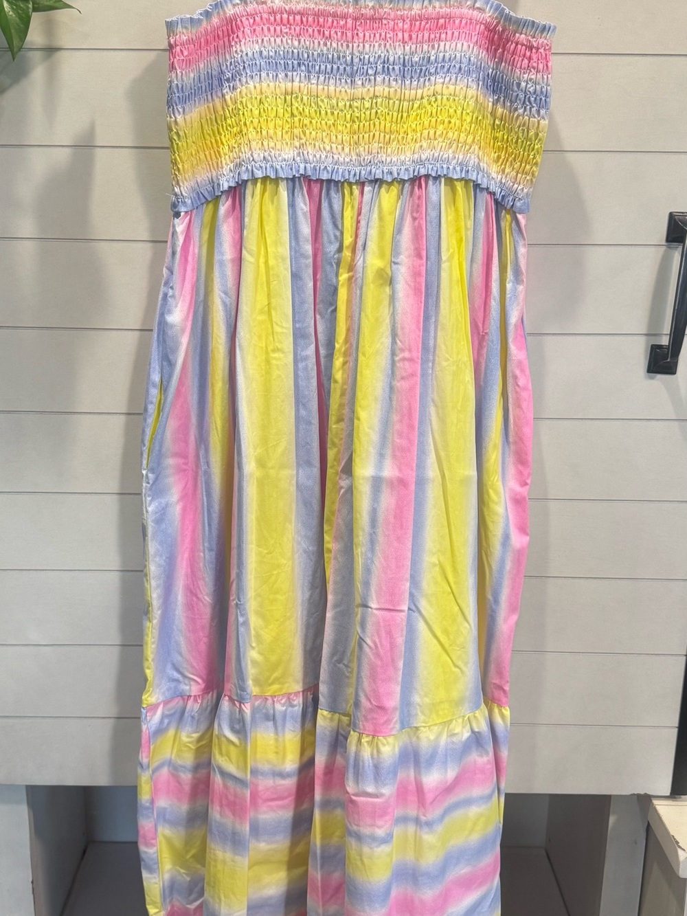 Midi Dress in Pastel Stripe - Picture 2 of 4